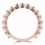 Round Diamond 3/4 Way Shared-prong Semi-Eternity Wedding Band Ring in Rose Gold (MVSXB0084-R)