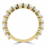 Round Diamond 3/4 Way Shared-prong Semi-Eternity Wedding Band Ring in Yellow Gold (MVSXB0084-Y)