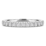 Round Lab Created Diamond Semi-Eternity Wedding Band Ring in White Gold (MVSXB1004-W)