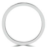 Round Lab Created Diamond Semi-Eternity Wedding Band Ring in White Gold (MVSXB1012-W)