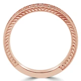 Round Lab Created Diamond Semi-Eternity Wedding Band Ring in Rose Gold (MVSXB1013-R)