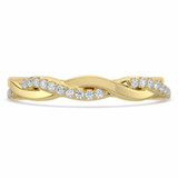 Round Lab Created Diamond Infinity Semi-Eternity Wedding Band Ring in Yellow Gold (MVSXB1015-Y)