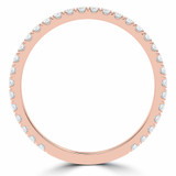 Round Lab Created Diamond Semi-Eternity Wedding Band Ring in Rose Gold (MVSXB1017-R)
