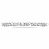 Round Lab Created Diamond Semi-Eternity Wedding Band Ring in White Gold (MVSXB1017-W)