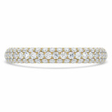 Round Lab Created Diamond Semi-Eternity Wedding Band Ring in Yellow Gold (MVSXB1037-Y)