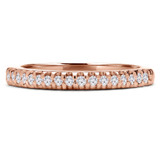Round Lab Created Diamond Semi-Eternity Wedding Band Ring in Rose Gold (MVSXB1046-R)