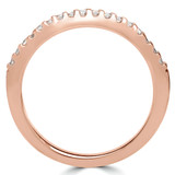 Round Lab Created Diamond Semi-Eternity Wedding Band Ring in Rose Gold (MVSXB1046-R)