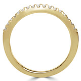 Round Lab Created Diamond Semi-Eternity Wedding Band Ring in Yellow Gold (MVSXB1046-Y)