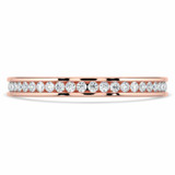 Round Lab Created Diamond Semi-Eternity Wedding Band Ring in Rose Gold (MVSXB1047-R)