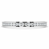 Round Lab Created Diamond Semi-Eternity Wedding Band Ring in White Gold (MVSXB1047-W)