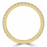 Round Lab Created Diamond Semi-Eternity Wedding Band Ring in Yellow Gold (MVSXB1048-Y)