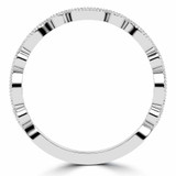 Round Lab Created Diamond Semi-Eternity Wedding Band Ring in White Gold (MVSXB1049-W)