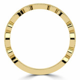 Round Lab Created Diamond Semi-Eternity Wedding Band Ring in Yellow Gold (MVSXB1049-Y)