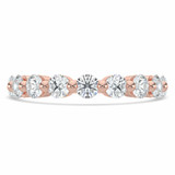 Round Lab Created Diamond Semi-Eternity Wedding Band Ring in Rose Gold (MVSXB1054-R)