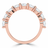 Round Lab Created Diamond Semi-Eternity Wedding Band Ring in Rose Gold (MVSXB1054-R)