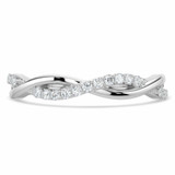 Round Lab Created Diamond Semi-Eternity Wedding Band Ring in White Gold (MVSXB1056-W)