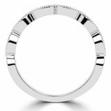 Round Lab Created Diamond Semi-Eternity Wedding Band Ring in White Gold (MVSXB1057-W)