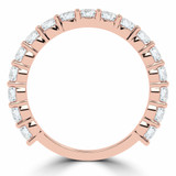 Round Lab Created Diamond Semi-Eternity Wedding Band Ring in Rose Gold (MVSXB1058-R)