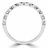 Round Lab Created Diamond Semi-Eternity Wedding Band Ring in White Gold (MVSXB1061-W)