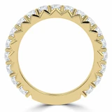 Round Lab Created Diamond Semi-Eternity Wedding Band Ring in Yellow Gold (MVSXB1062-Y)