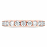 Round Lab Created Diamond 3/4 Way Semi-Eternity Wedding Band Ring in Rose Gold (MVSXB1072-R)