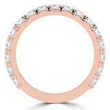 Round Lab Created Diamond 3/4 Way Semi-Eternity Wedding Band Ring in Rose Gold (MVSXB1072-R)