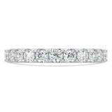 Round Lab Created Diamond 3/4 Way Semi-Eternity Wedding Band Ring in White Gold (MVSXB1072-W)