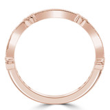 Round Lab Created Diamond 3/4 Way Semi-Eternity Wedding Band Ring in Rose Gold (MVSXB1074-R)