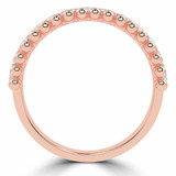 Round Lab Created Diamond Semi-Eternity Wedding Band Ring in Rose Gold (MVSXB1076-R)