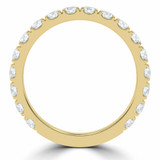 Round Lab Created Diamond 3/4 Way Semi-Eternity Wedding Band Ring in Yellow Gold (MVSXB1083-Y)