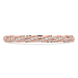 Round Lab Created Diamond 3/4 Way Twisted Semi-Eternity Wedding Band Ring in Rose Gold (MVSXB1088-R)