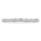 Round Lab Created Diamond 3/4 Way Twisted Semi-Eternity Wedding Band Ring in White Gold (MVSXB1088-W)