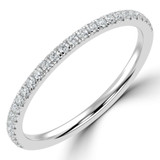 Round Diamond 3/4 Way Semi-Eternity Wedding Band Ring in White Gold (MVSXB1090-W)