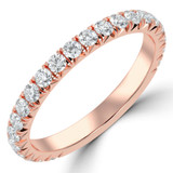 Round Diamond 3/4 Way Semi-Eternity Wedding Band Ring in Rose Gold (MVSXB1092-R)