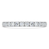 Round Diamond 3/4 Way Semi-Eternity Wedding Band Ring in White Gold (MVSXB1092-W)