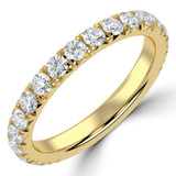 Round Diamond 3/4 Way Semi-Eternity Wedding Band Ring in Yellow Gold (MVSXB1093-Y)