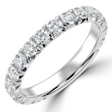Round Diamond 3/4 Way Semi-Eternity Wedding Band Ring in White Gold (MVSXB1094-W)