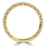 Round Diamond 3/4 Way Semi-Eternity Wedding Band Ring in Yellow Gold (MVSXB1094-Y)