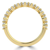 Round Diamond Compass Set Shared Prong Semi-Eternity Wedding Band Ring in Yellow Gold (MVSXB1095-Y)