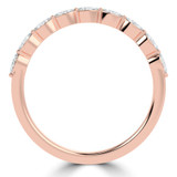 Round Diamond Shared Prong Semi-Eternity Wedding Band Ring in Rose Gold (MVSXB1096-R)