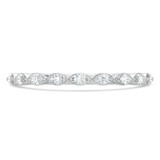 Round Diamond Shared Prong Semi-Eternity Wedding Band Ring in White Gold (MVSXB1096-W)
