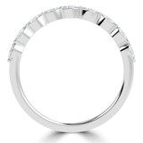 Round Diamond Shared Prong Semi-Eternity Wedding Band Ring in White Gold (MVSXB1096-W)