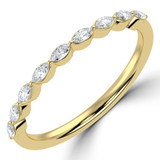 Round Diamond Shared Prong Semi-Eternity Wedding Band Ring in Yellow Gold (MVSXB1096-Y)