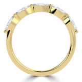 Round Diamond Five-stone Shared Prong Semi-Eternity Wedding Band Ring in Yellow Gold (MVSXB1097-Y)