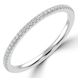 Round Diamond Semi-Eternity Wedding Band Ring in White Gold (MVSXB1098-W)