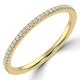 Round Diamond Semi-Eternity Wedding Band Ring in Yellow Gold (MVSXB1098-Y)