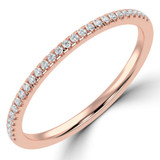 Round Diamond Semi-Eternity Wedding Band Ring in Rose Gold (MVSXB1100-R)