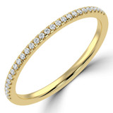 Round Diamond Semi-Eternity Wedding Band Ring in Yellow Gold (MVSXB1100-Y)
