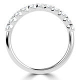 Round Diamond Semi-Eternity Wedding Band Ring in White Gold (MVSXB1101-W)