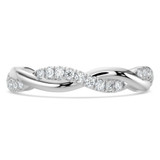 Round Diamond Braided Eternity Wedding Band Ring in White Gold (MVSXB1104-W)